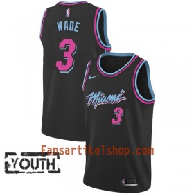 Miami Heat Trikot Dwyane Wade 3 2018-19 Nike City Edition Schwarz Swingman - Kinder